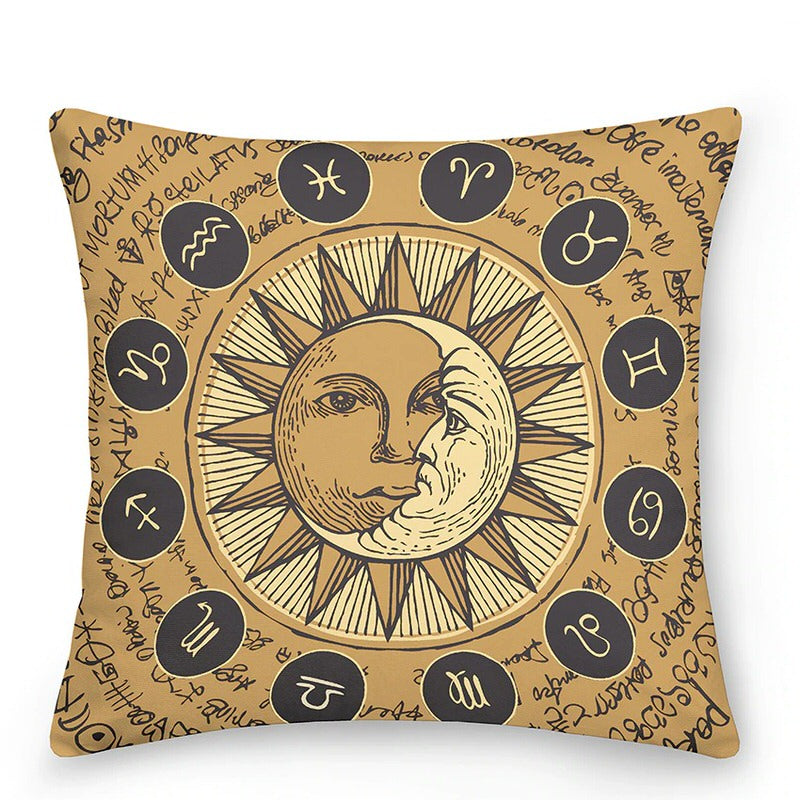Cosy Astrology Sun Moon Throw Pillows