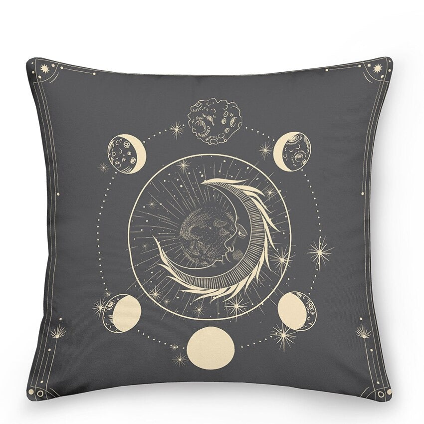 Cosy Astrology Sun Moon Throw Pillows