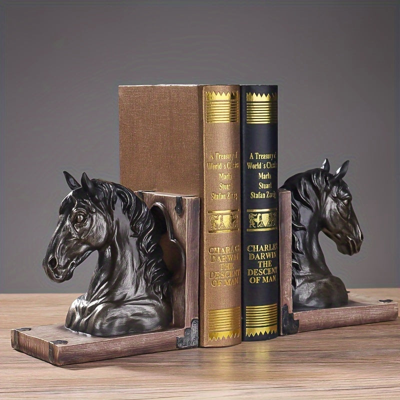 Fun Animal Bookend Horse Head Statue