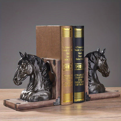 Fun Animal Bookend Horse Head Statue