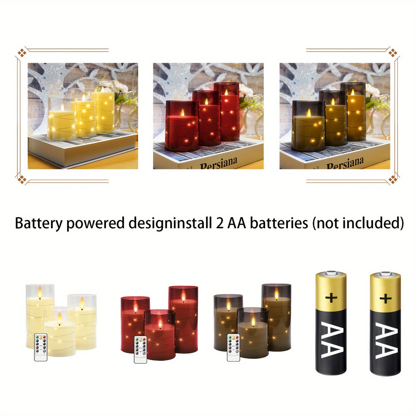 Warm Ambient LED Candle Set