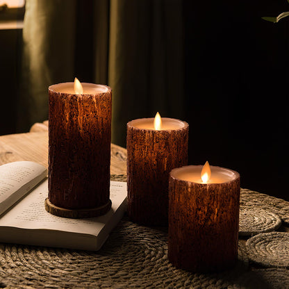 Warm White Flicker LED Candles with Realistic Wax Look