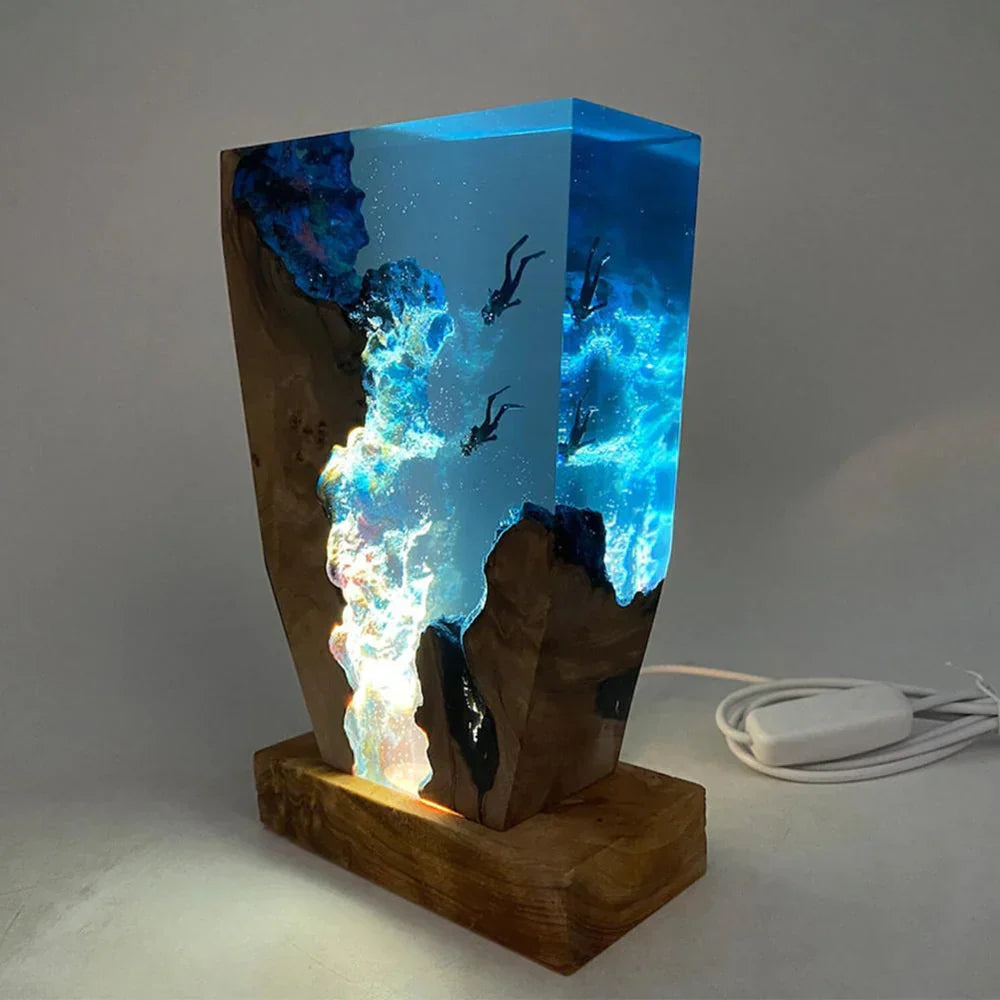 Resin Wave LED Table Lamp - Befez