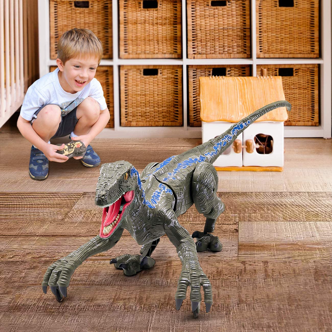 Remote Control Realistic Dinosaur Toy Velociraptor