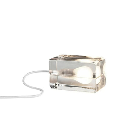 Stylish Glass Desk Lamp with Clear LED Lighting