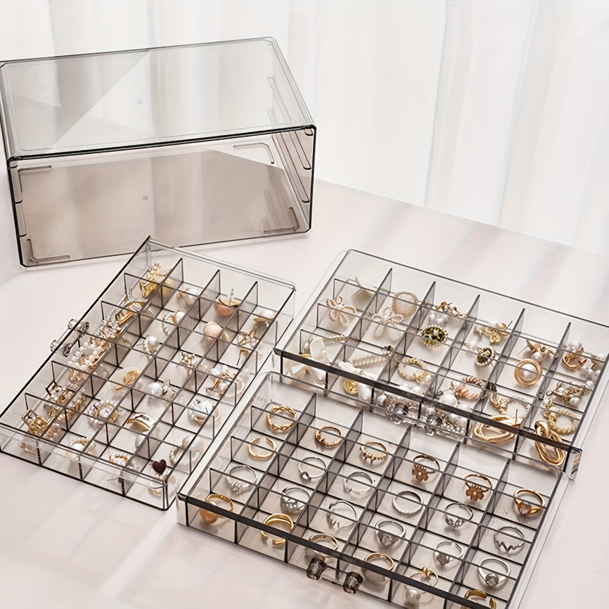 Premium Jewelry Storage Box with 72 Slots