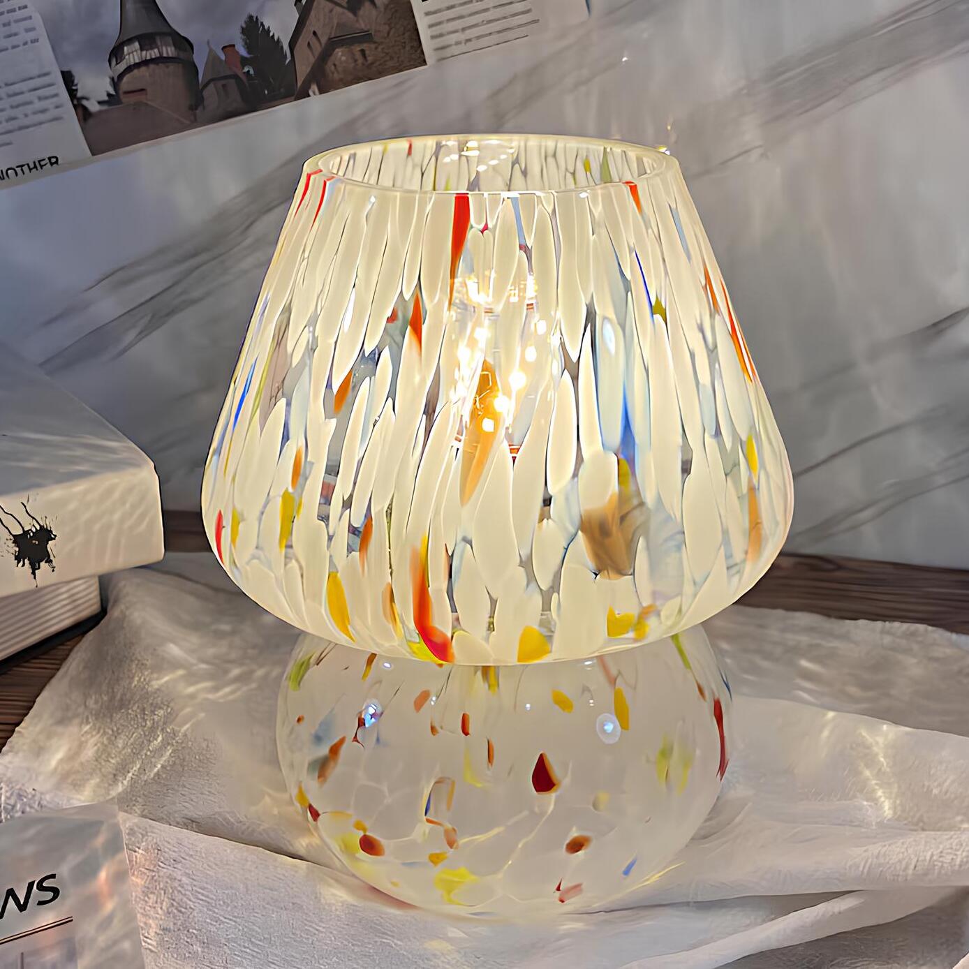 Unique Artisan Glass Table Lamp