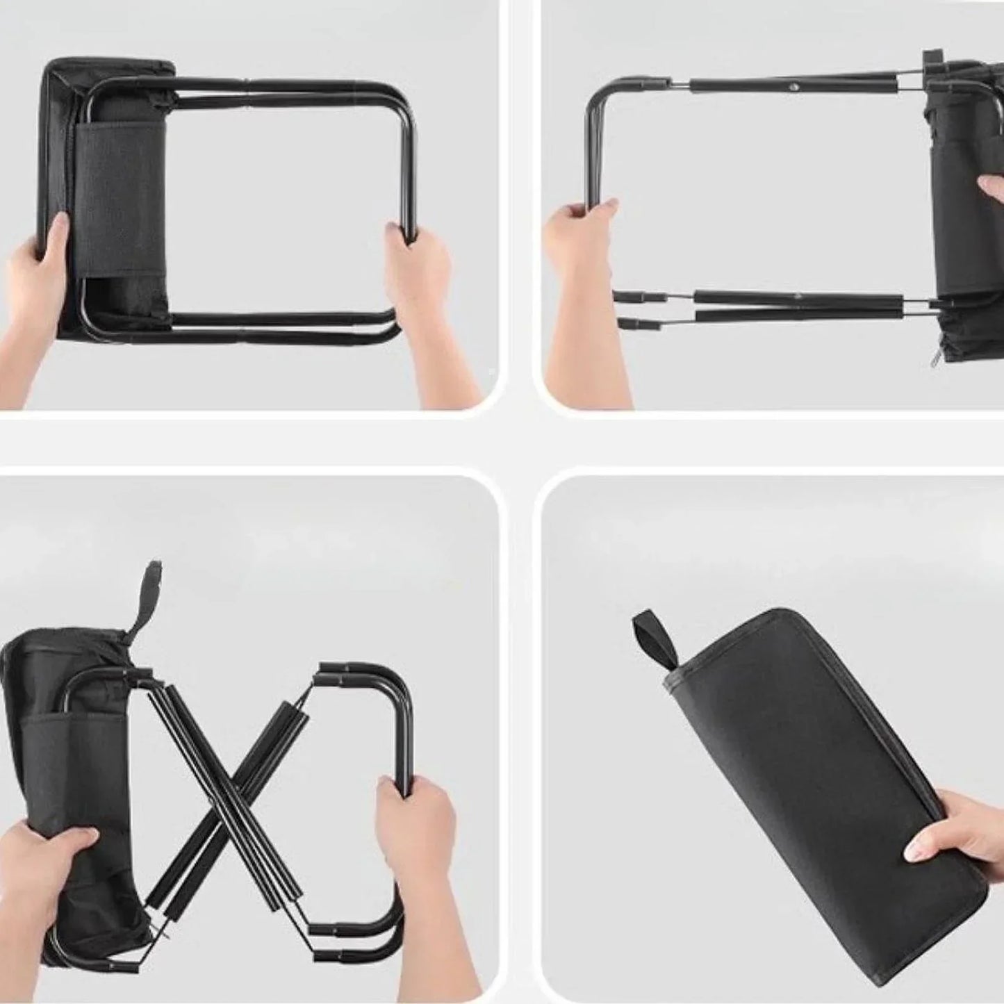 Compact Foldable Outdoor Camping Chair with Metal Legs