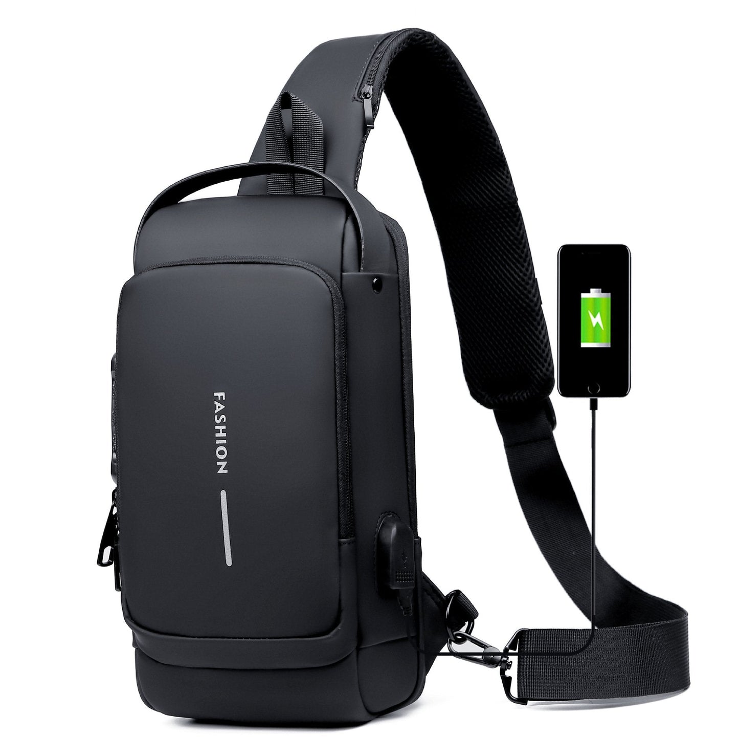 Secure Crossbody Bag with USB Charging Port