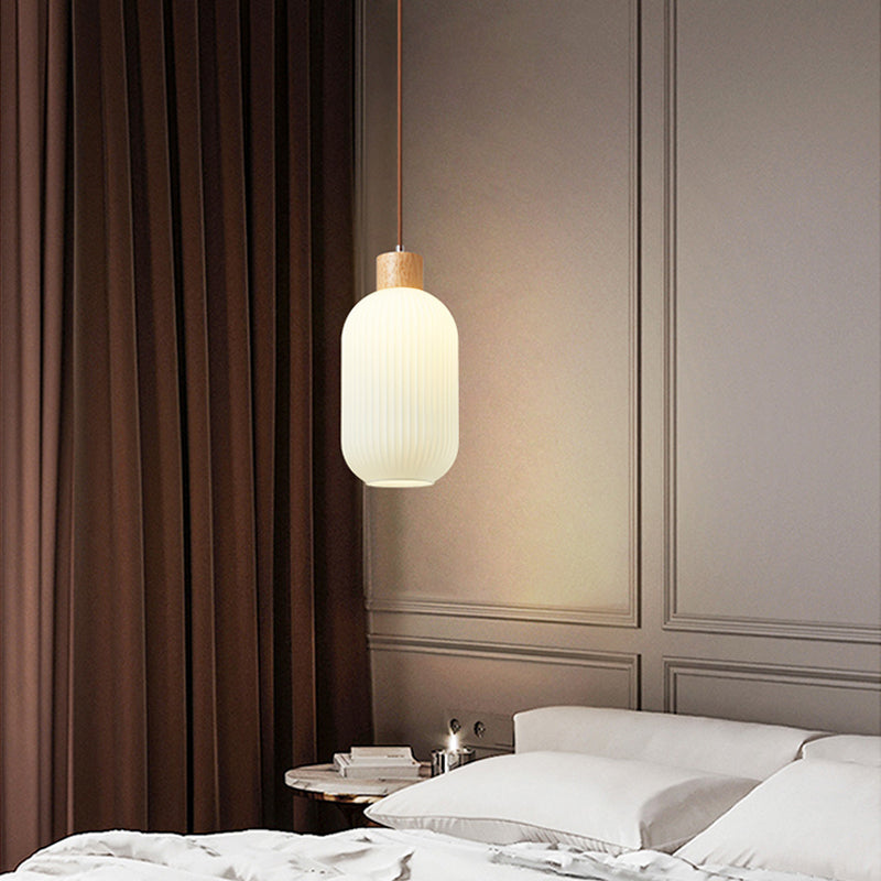 Rustic Wooden Glass Pendant Light - Befez