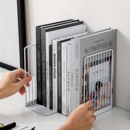 Sturdy Metal Book Ends for Home Office Desk