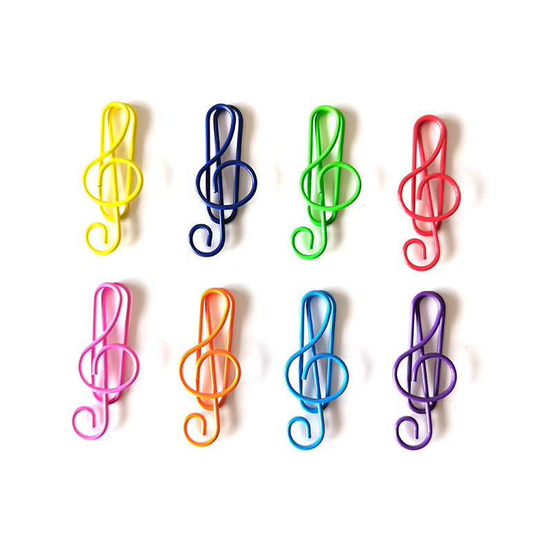 Colorful Metal Paper Clip Music Notes