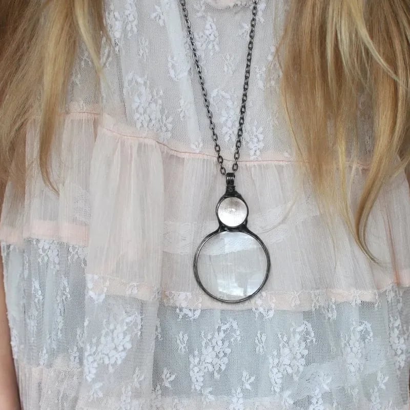 Classic Magnifying Glass Pendant Necklace