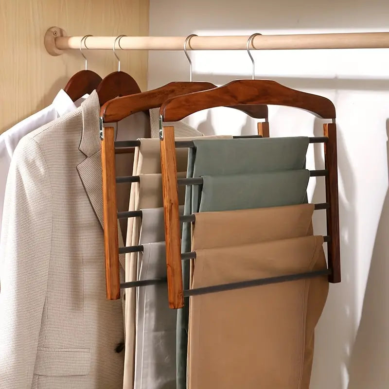 Compact Wooden Pant Organiser Hanger - Befez