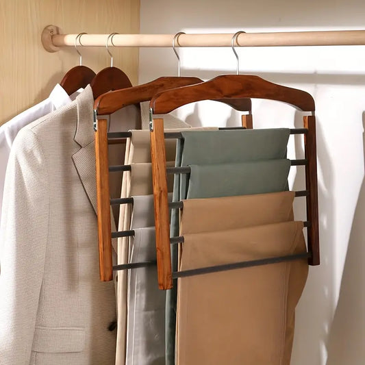 Compact Wooden Pant Organiser Hanger - Befez
