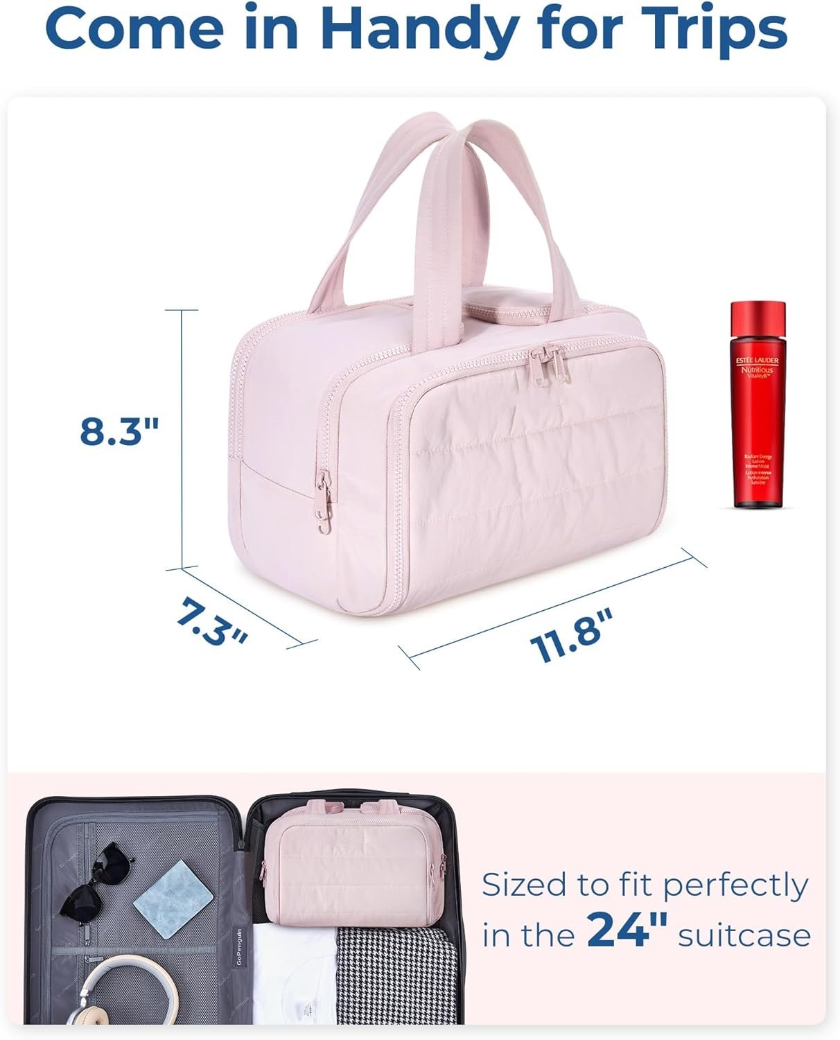 Portable Travel Makeup Organizer Case