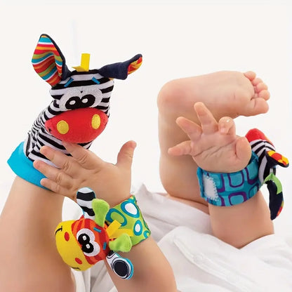 Soft Baby Socks and Teether Toy Set