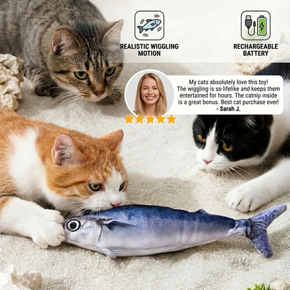 Fun Colorful Fish Shaped Cat Toy