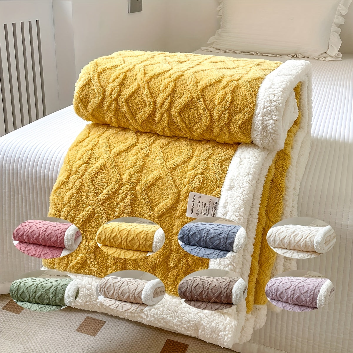 Cozy Double Sided Fleece Throw Blanket