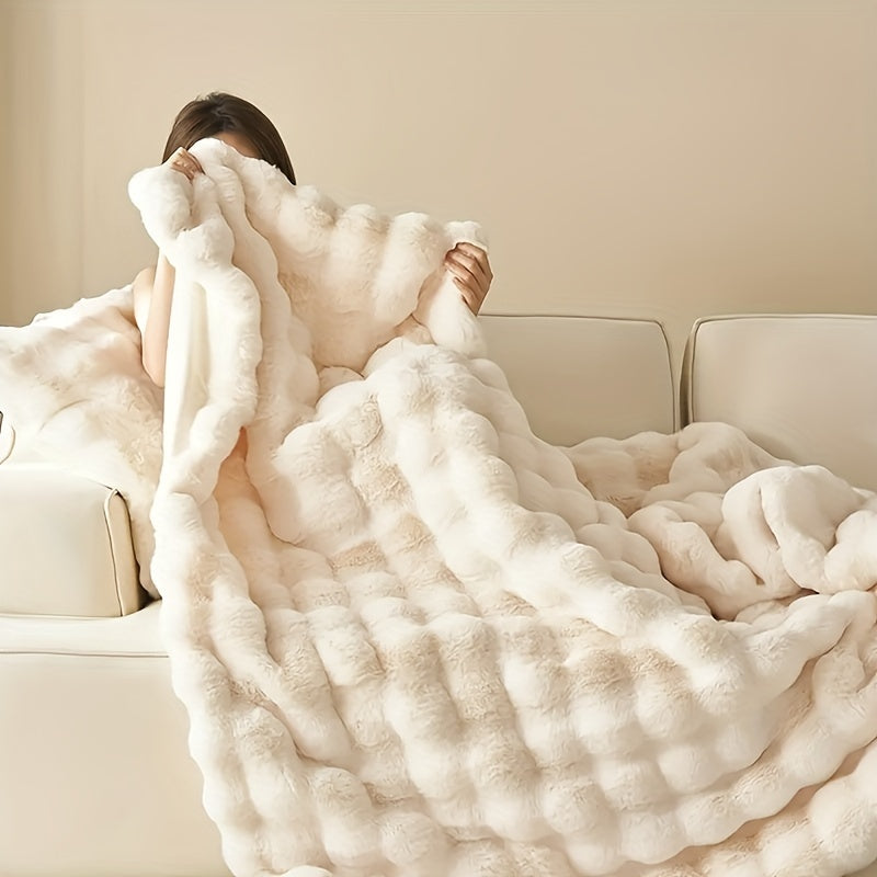 Cozy Rabbit Plush Throw Blanket - Soft and Durable