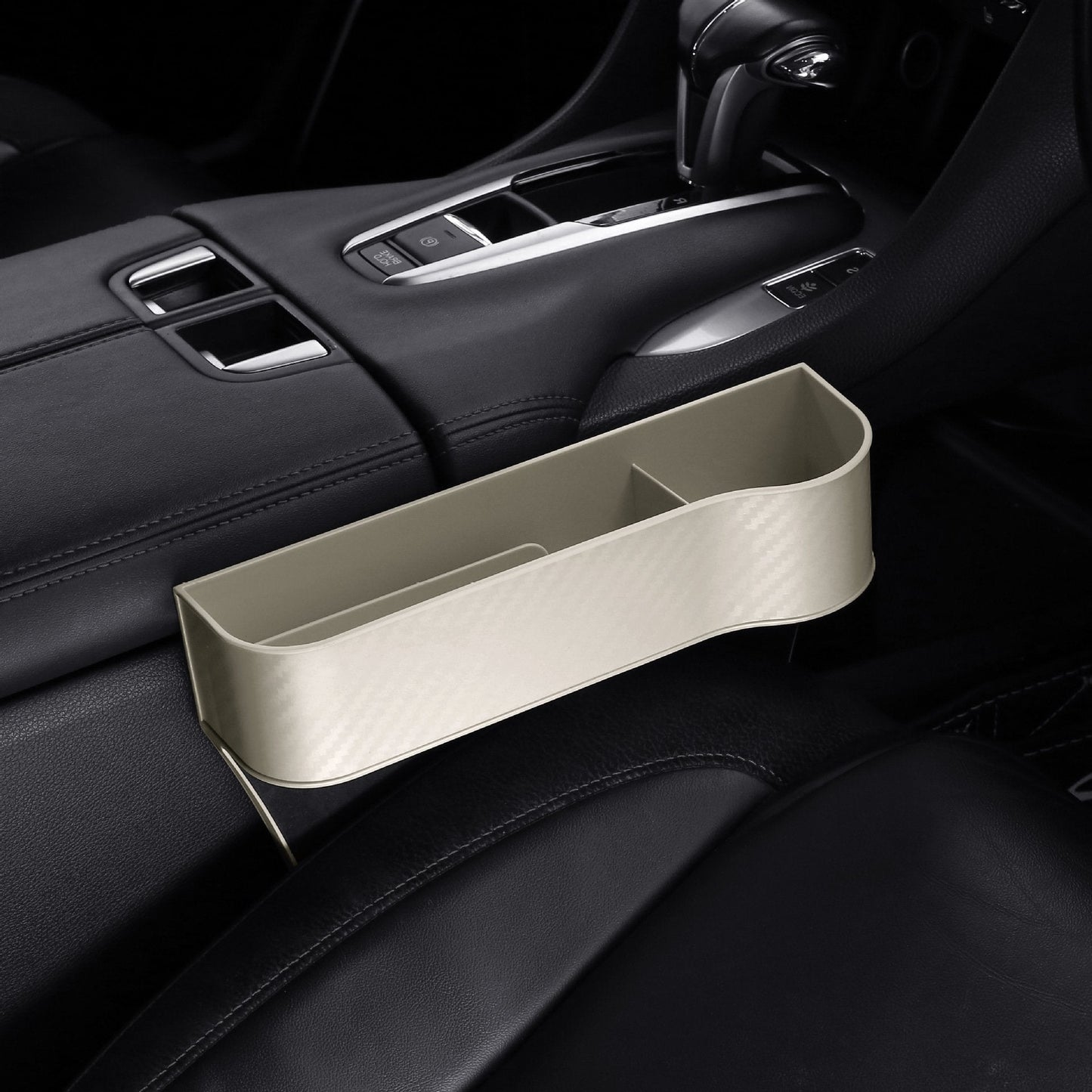 Premium Leather Auto Seat Storage Organizer