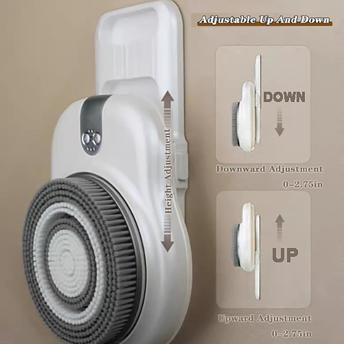 EasyClean Shower Scrubber | Automatic Wall Mount