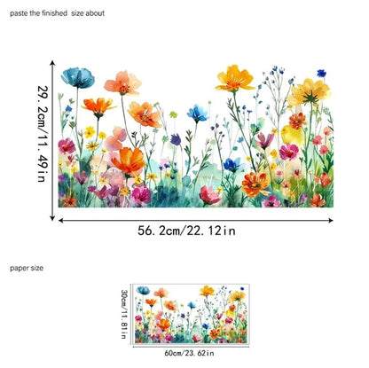 Vibrant Flower Window Decal Sticker