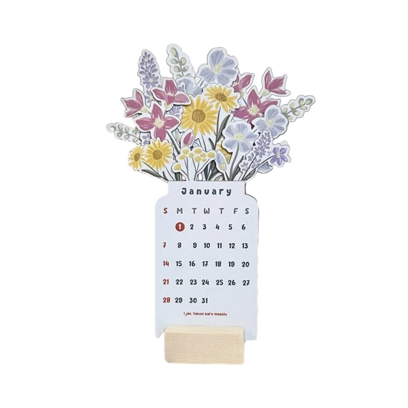 Stylish Wooden 2024 Office Desk Calendar