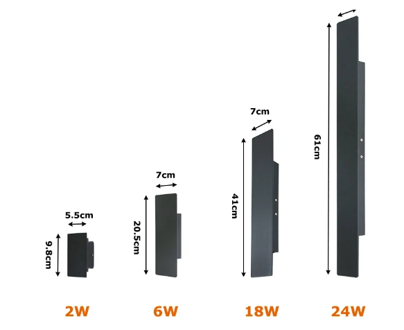 Weatherproof LED Wall Light - Outdoor Strip IP65