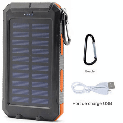 Durable Solar Powered 10,000mAh Waterproof Battery Pack