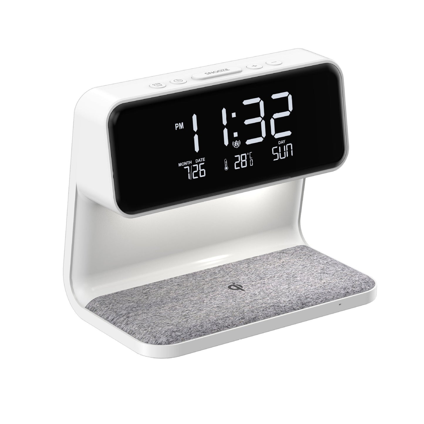 Smart Bedside Lamp with Wireless Charging and Alarm Clock