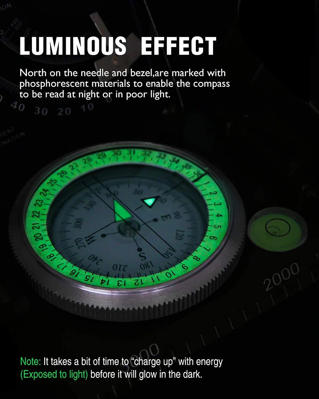 Tactical Compass Waterproof Aluminum Outdoor Navigation Tool - Befez