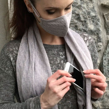 Warm Safe Scarf with Hidden Pocket