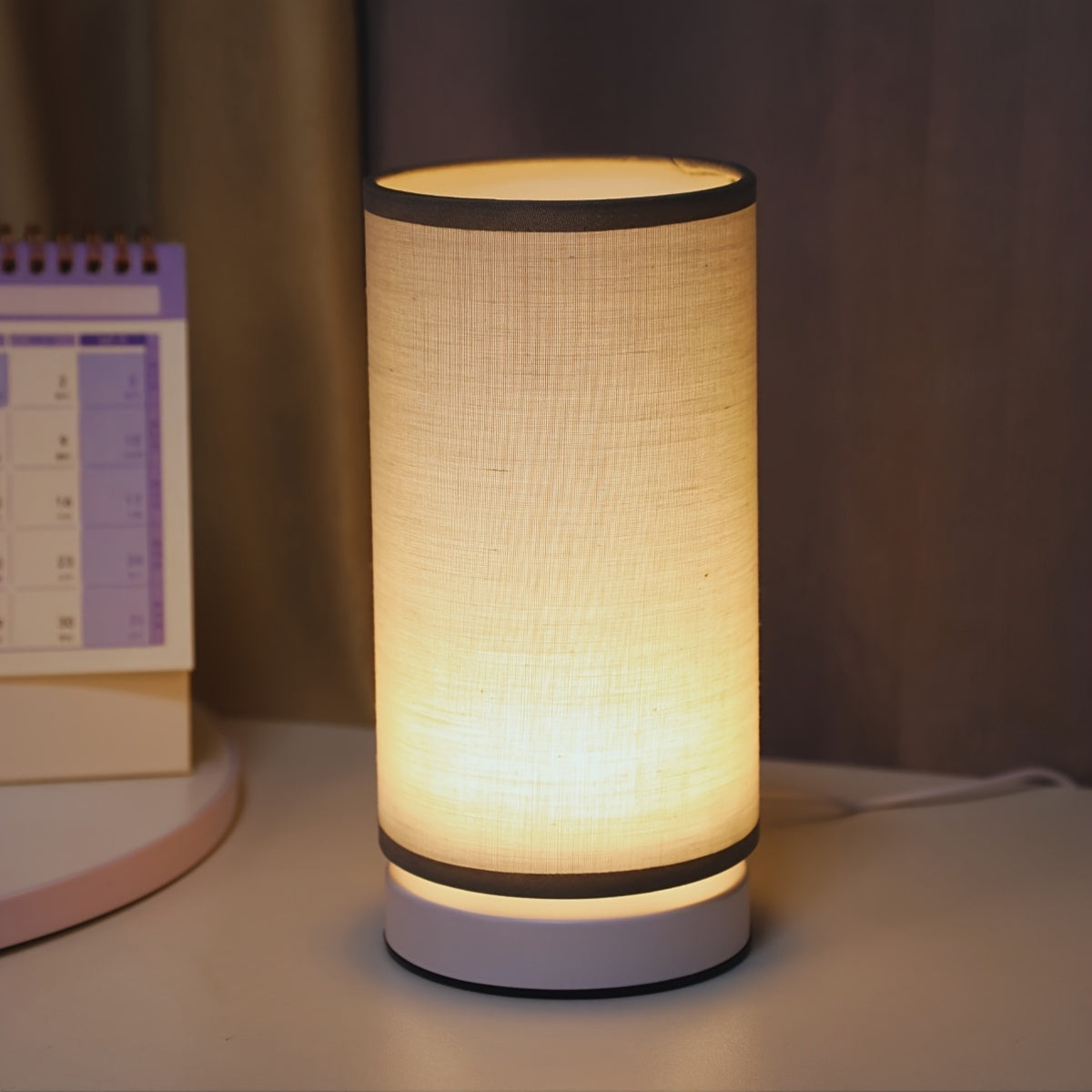 Bright USB Desk Lamp in Silver Cylinder Base
