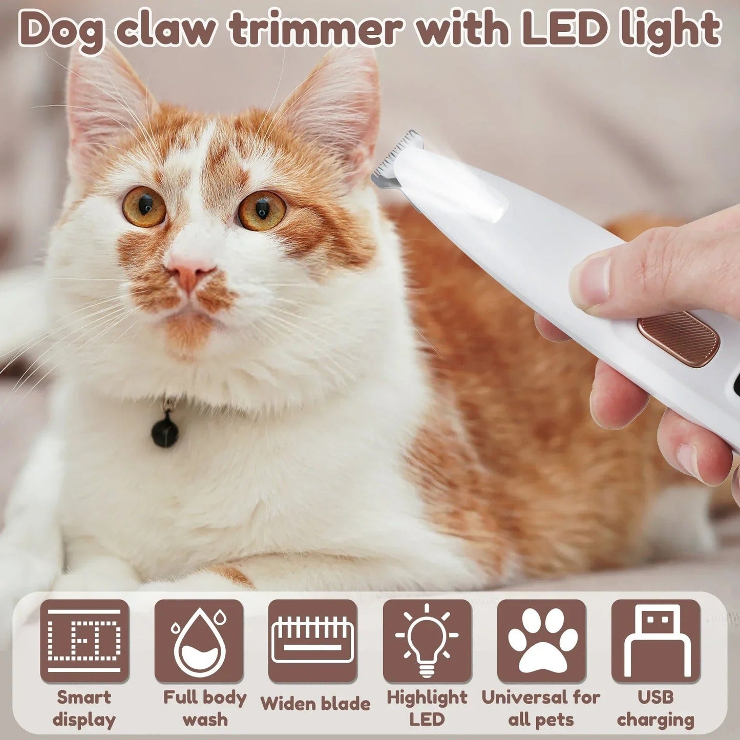 Quiet Pet Grooming Trimmer for Paws