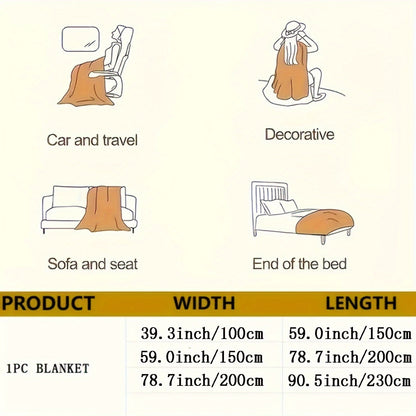 Soft Plush French Inspired Throw Blanket