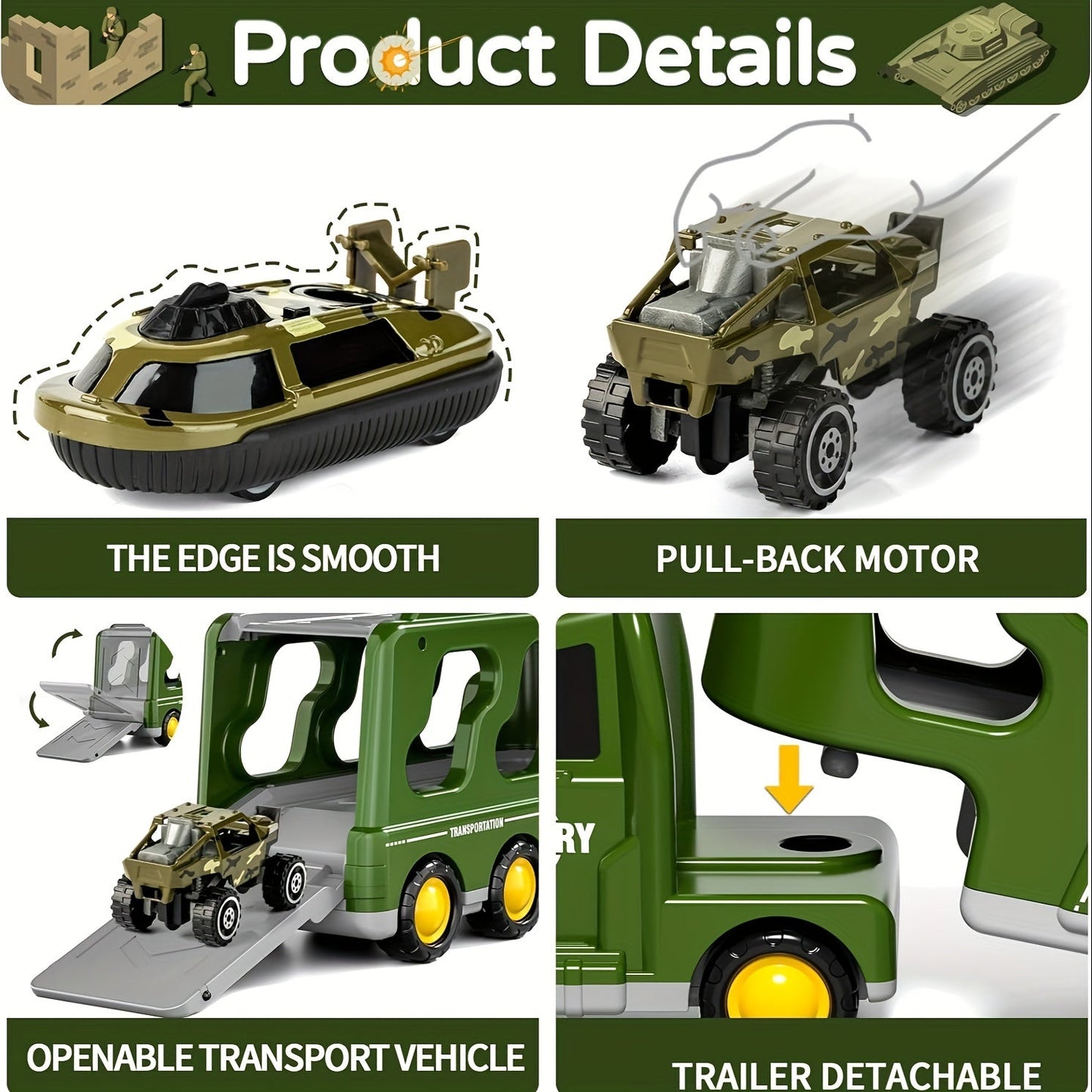 Ultimate Army Action Playset with 14 Military Vehicles
