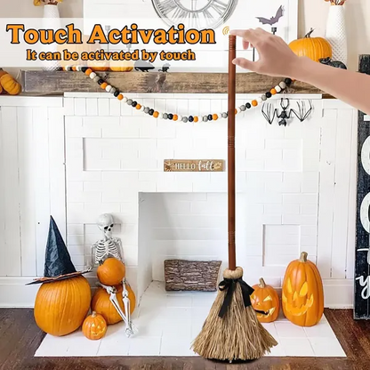 Spooky Floating Broom Decoration