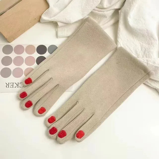 Warm Touch Screen Gloves with Fashion Design