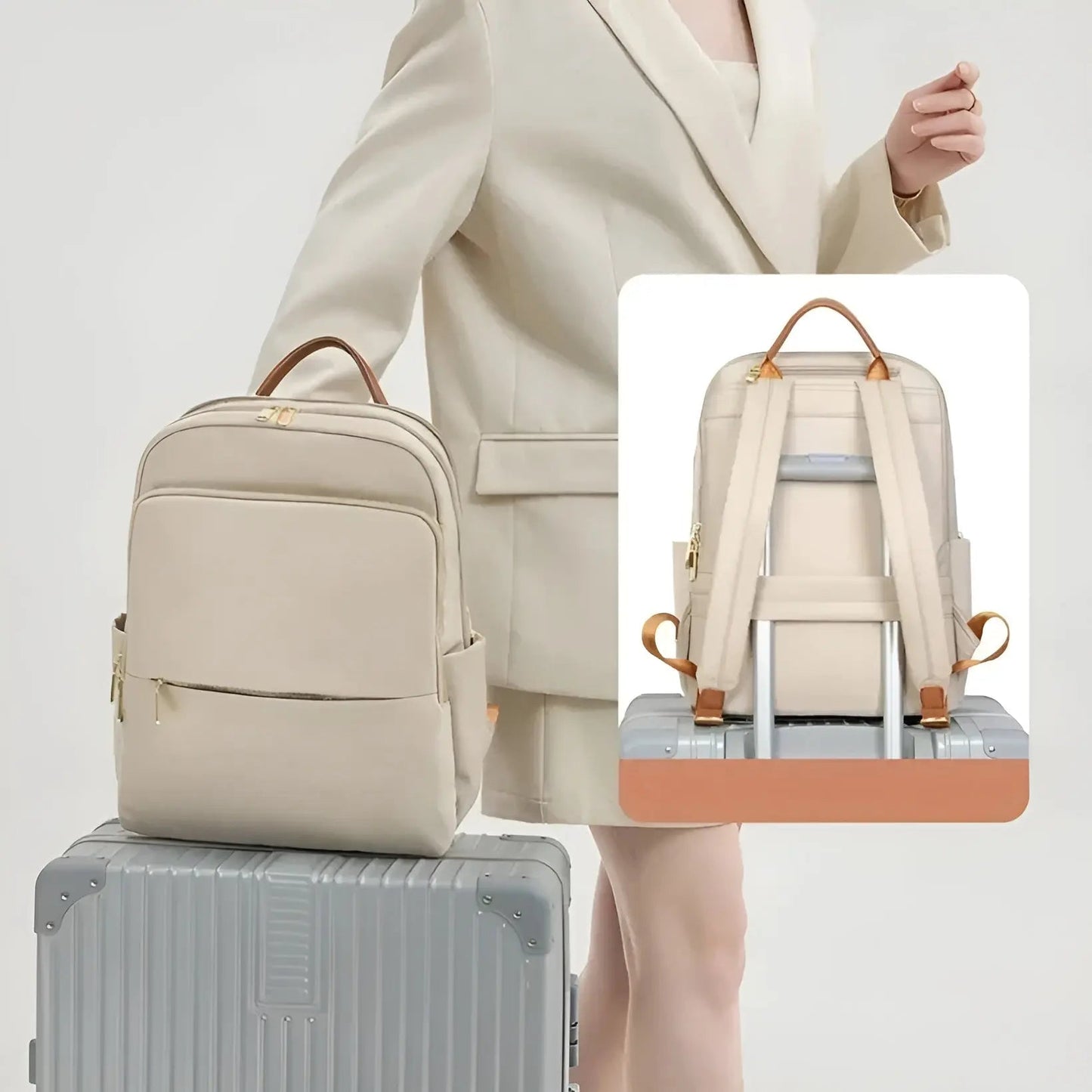 Compact Women's Water Resistant Laptop Backpack