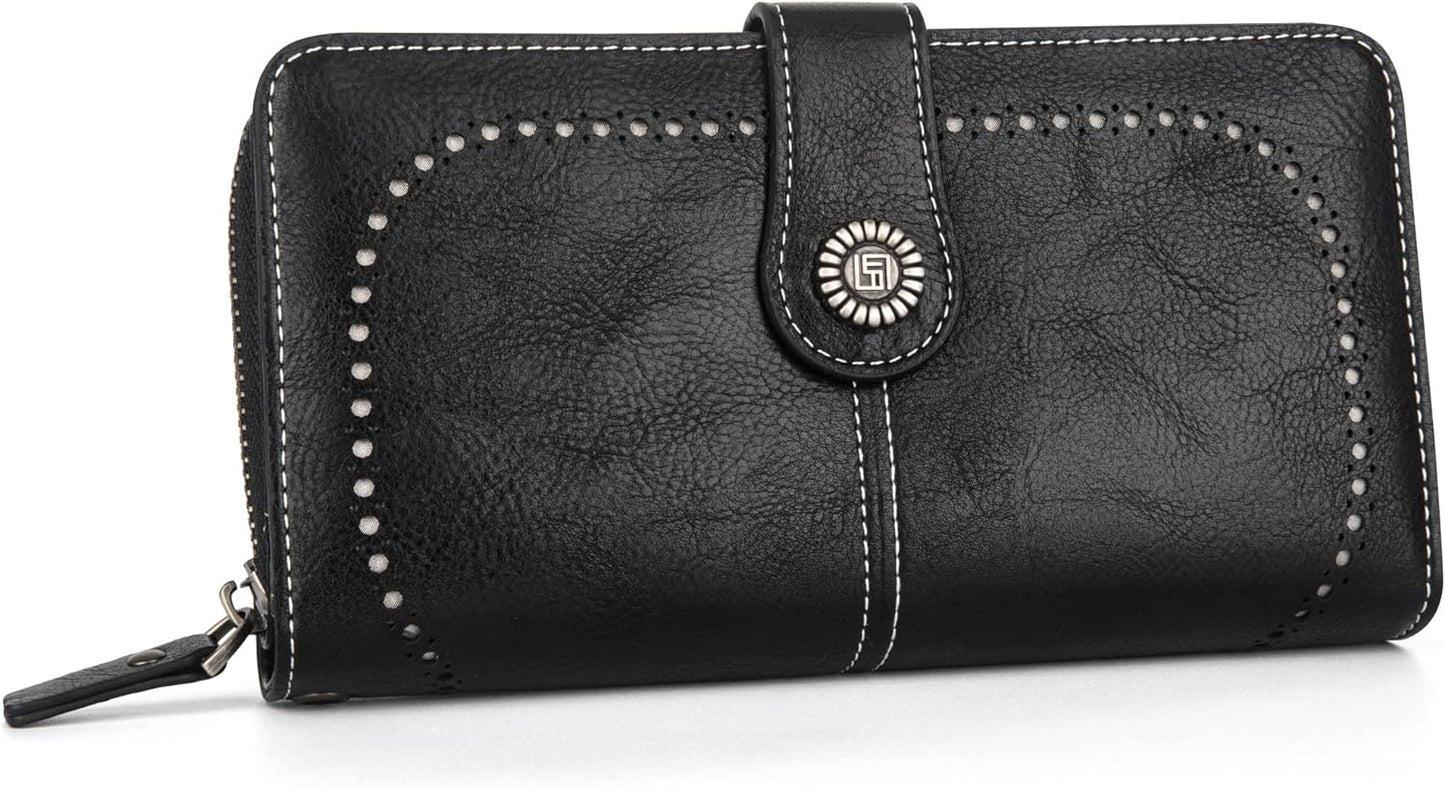 Fashionable Genuine Leather Wristlet Wallet