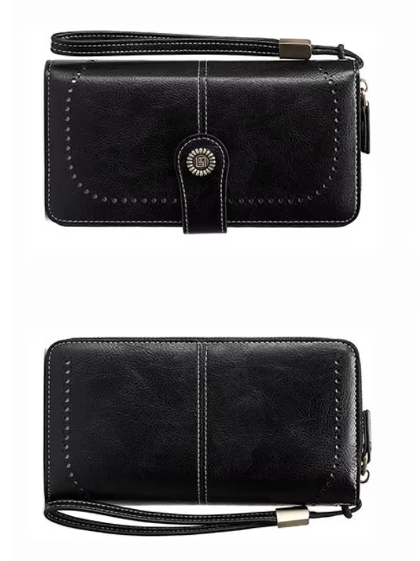 Fashionable Genuine Leather Wristlet Wallet
