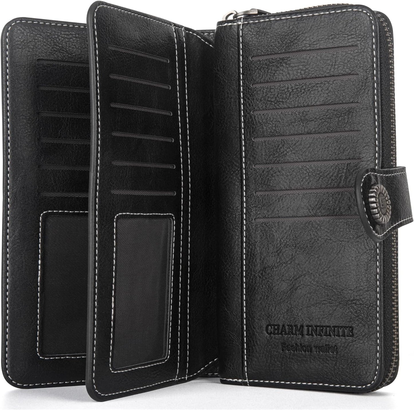 Fashionable Genuine Leather Wristlet Wallet
