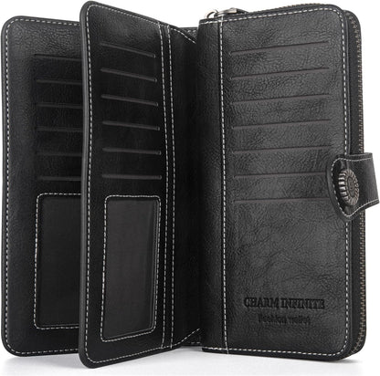 Fashionable Genuine Leather Wristlet Wallet