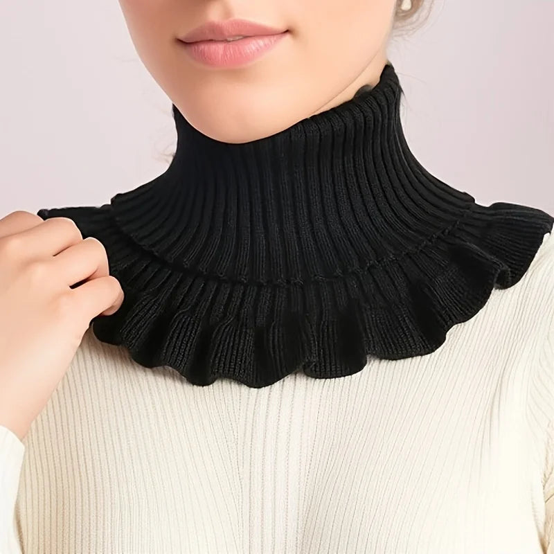 Soft Women's Cable Knit Turtleneck Scarf