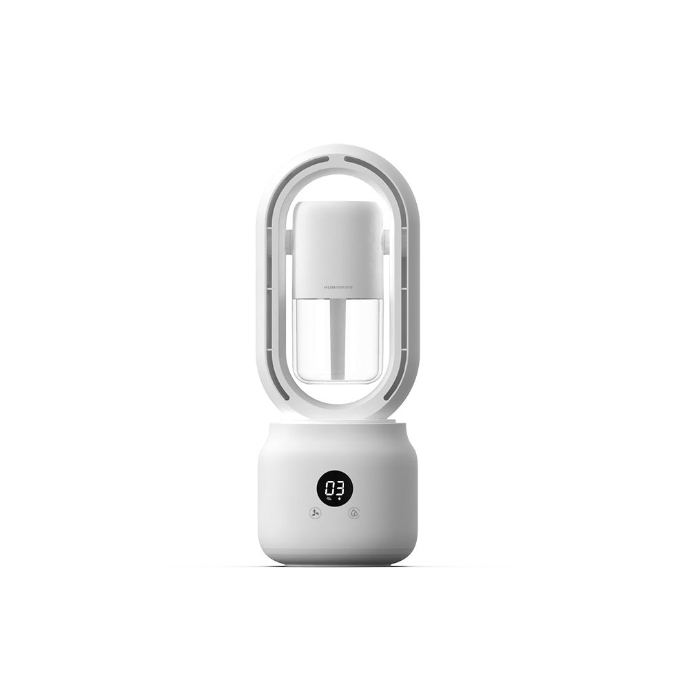 Quiet Air Circulation Fan with Humidifier and Nightlight