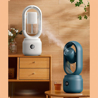 Quiet Air Circulation Fan with Humidifier and Nightlight