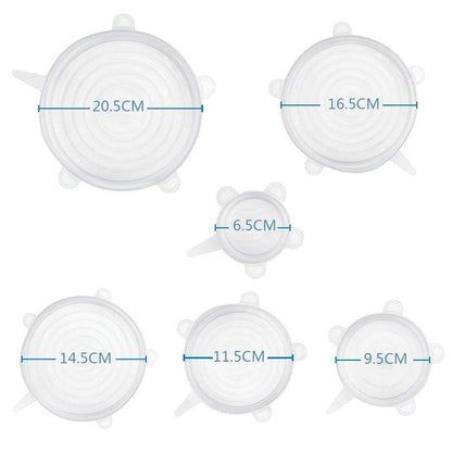 Befez | Airtight Silicone Kitchen Storage Lids (Set of 6)