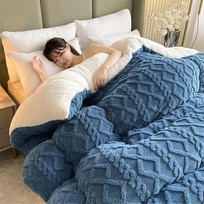 Soft Plush Winter Duvet Cover - Warm Fleece Bedding