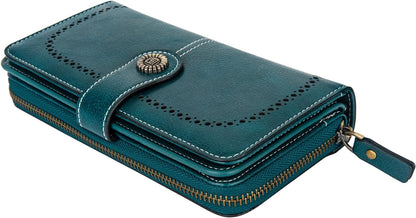 Fashionable Genuine Leather Wristlet Wallet